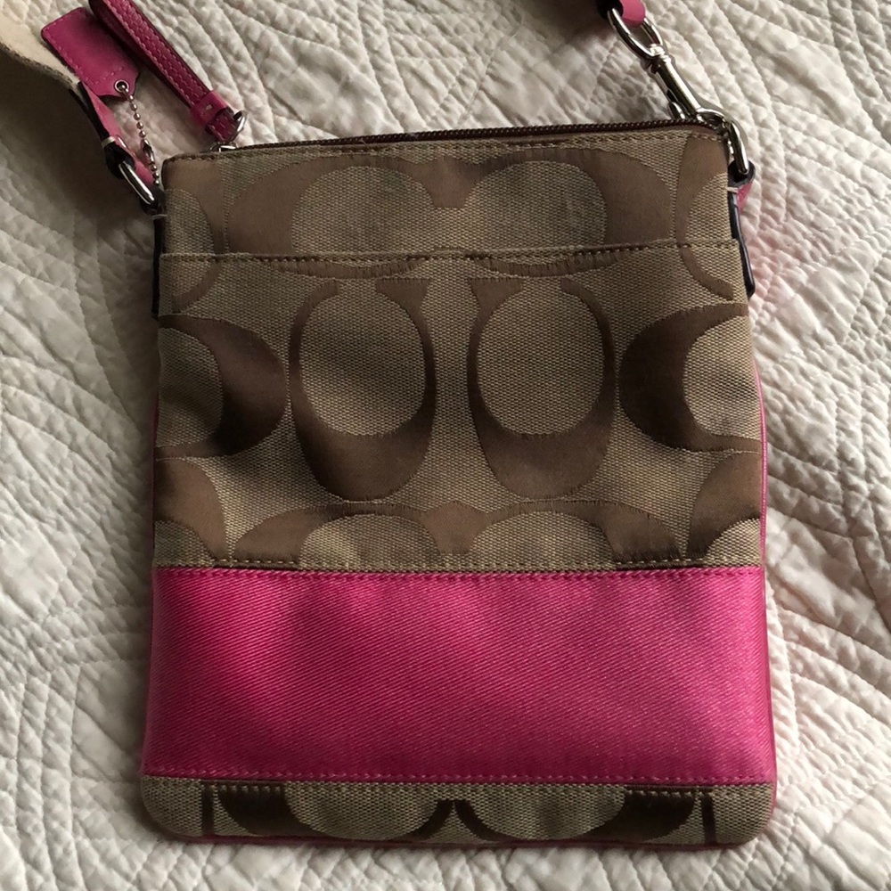 Vintage Coach Pink Crossbody Bag